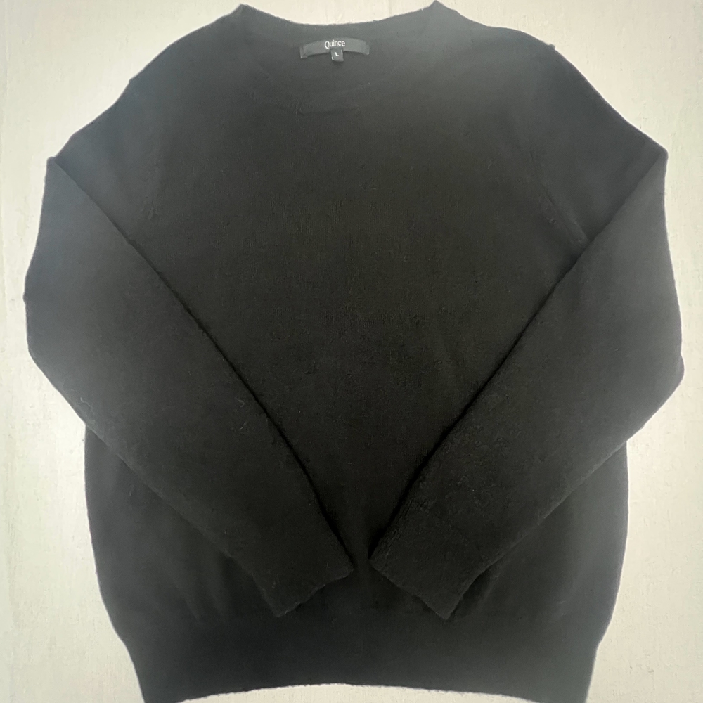 Classic Black Sweater by Quince